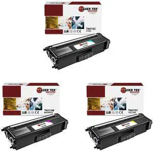 Laser Tek Services Compatible Toner Cartridge Replacement for Brother TN-315 TN315C TN315M TN315Y Works with Brother HL4150cdn 4570cdw, MFC9460cdn Printers (Cyan, Magenta, Yellow, 3 Pack)