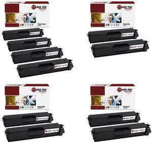 Laser Tek Services Compatible High Yield Toner Cartridge Replacement for Brother TN221 TN225 Works with Brother HL3140CW 3142CW, MFC9130CW, DCP9020CDW Printers (Black, Cyan, Magenta, Yellow, 10 Pack)