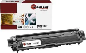 Laser Tek Services Compatible Toner Cartridge Replacement for Brother TN-221 TN221BK Works with Brother HL3140CW 3142CW, MFC9130CW, DCP9020CDW Printers (Black, 1 Pack) - 2,500 Pages