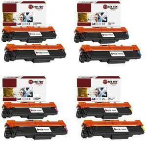 Laser Tek Services Compatible Toner Cartridge Replacement for Brother TN-223 Works with Brother HLL3210CW L3230CDW, DCPL3510CDW Printers (Black, Cyan, Magenta, Yellow, 8 Pack)