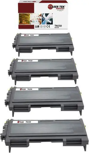 Laser Tek Services Compatible Toner Cartridge Replacement for Brother TN-350 Works with Brother HL2030 2040, IntelliFax 2820 2910, MFC7420, DCP7010 Printers (Black, 4 Pack) - 2,500 Pages Laser Tek Services Compatible Toner Cartridge Replacement for Brother TN-350 Works with Brother HL2030 2040, IntelliFax 2820 2910, MFC7420, DCP7010 Printers (Black, 4 Pack) - 2,500 Pages