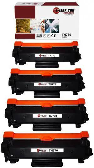4Pk LTS TN-770 Black Extra HY Compatible for Brother MFCL2750DW L2750DWXL Toner