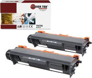 2Pk LTS TN-750 Black Compatible for Brother HL5440D 5450DN, MFC8510DN Toner