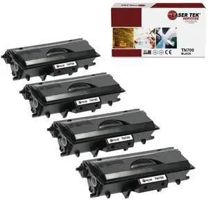 4Pk LTS TN-700 Black Compatible for Brother HL 7050 7050N Toner Cartridge