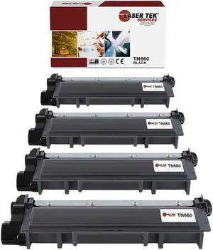 4Pk LTS TN-660 Black Compatible for Brother DCPL2520DW, HLL2300D L2320D Toner 4Pk LTS TN-660 Black Compatible for Brother DCPL2520DW, HLL2300D L2320D Toner