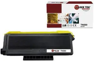 Laser Tek Services Compatible Toner Cartridge Replacement for Brother TN-580 Works with Brother DCP8060 8065 8065DN, HL5240 5250 5250DN 5250DNT 5280DW, MFC8460N Printers (Black, 1 Pack) - 7,000 Pages