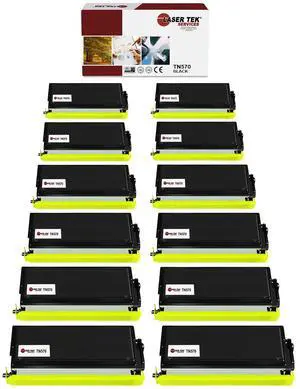 12Pk LTS TN-570 Black Compatible for Brother DCP8040, HL5140 5150D Toner