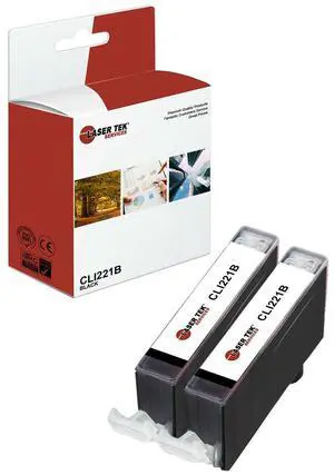 2Pk LTS CLI221B Black HY Compatible for Canon Pixma iP3600 iP4600, MP540 Ink