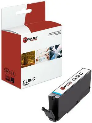 Laser Tek Services Compatible High Yield Ink Cartridge Replacement for Canon CLI-8 CLI8-C Works with Canon Pixma iP4200 iP4300, MP500 MP530, PIXMA PRO 600 Printers (Cyan, 1 Pack) - 280 Pages