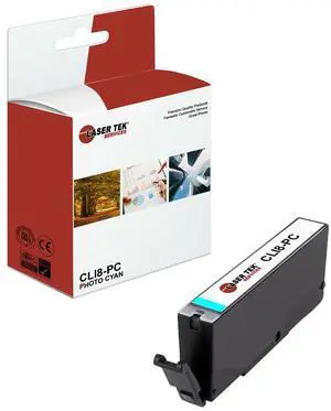Laser Tek Services Compatible High Yield Ink Cartridge Replacement for Canon CLI-8 CLI8-PC Works with Canon Pixma iP4200 iP4300, MP500 MP530, PIXMA PRO 600 Printers (Photo Cyan, 1 Pack) - 280 Pages
