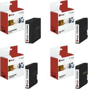 4Pk LTS PGI-2200 BCMY HY Compatible for Canon Maxify MB5020 iB4120 Ink Cartridge