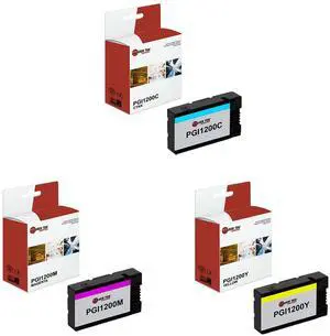 Laser Tek Services Compatible High Yield Ink Cartridge Replacement for Canon PGI-1200 Works with Canon Maxify MB2020 MB2050 MB2320 Printers (Cyan, Magenta, Yellow, 3 Pack)