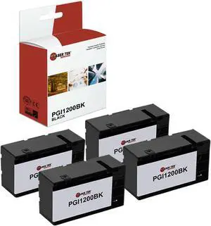4Pk LTS PGI1200BK Black HY Compatible for Canon Maxify MB2020 MB2050 Ink