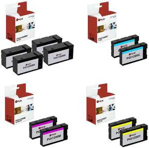 Laser Tek Services Compatible High Yield Ink Cartridge Replacement for Canon PGI-1200 Works with Canon Maxify MB2020 MB2050 MB2320 Printers (Black, Cyan, Magenta, Yellow, 10 Pack)
