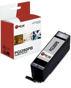 Laser Tek Services Compatible High Yield Ink Cartridge Replacement for Canon PGI-280 CLI-281 Works with Canon PIXMA TR7520 TR8520 TS6120 Printers (Pigment Black, 1 Pack) - 600 Pages