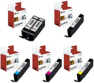 Laser Tek Services Compatible High Yield Ink Cartridge Replacement for Canon PGI-280 CLI-281 Works with Canon PIXMA TR7520 TR8520 TS6120 Printers (Pigment Black, Black, Cyan, Magenta, Yellow, 6 Pack)