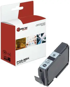 Laser Tek Services Compatible High Yield Ink Cartridge Replacement for Canon PGI-9 PGI9-MBK Works with Canon Pixma MX7600 / iX7000, Pro9500 / Pro9500 Mark II Printers (Matte Black, 1 Pack) - 930 Pages