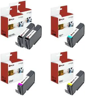 Laser Tek Services Compatible High Yield Ink Cartridge Replacement for Canon PGI-7 Works with Canon Pixma MX7600 iX7000, Pro9500 Pro9500 Mark II Printers (Pigment Black, Cyan, Magenta, Yellow, 5 Pack)