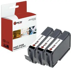 3Pk LTS PGI7-PGB Black HY Compatible for Canon Pixma MX7600 / iX7000 Ink