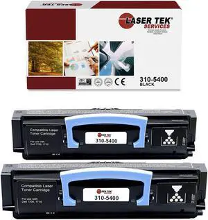 Laser Tek Services® 2 pack Dell 1700 (310-5400) Black Compatible Replacement Toner Cartridges