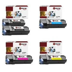Laser Tek Services Compatible Toner Cartridge Replacement for Dell 310-9058 310-9060 310-9064 310-9062 Works with Dell 1320 1320C 1320CN Printers (Black, Cyan, Magenta, Yellow, 5 Pack)