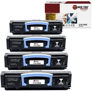 4Pk LTS 310-5400 Black Compatible for Dell 1700 1700n 1710 Toner Cartridge