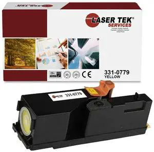 Laser Tek Services Compatible Toner Cartridge Replacement for Dell 1250 331-0779 Works with Dell 1250C 1350CNW 1355CN, C1760NW C1765NF Printers (Yellow, 1 Pack) - 1,400 Pages