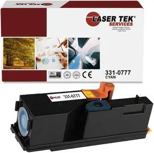 Laser Tek Services® Cyan Compatible Replacement Dell 1350 / 1250 (331-0777) Toner Cartridge