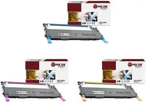 Laser Tek Services Compatible Toner Cartridge Replacement for Dell 1230 330-3581 330-3580 330-3579 Works with Dell 1230C 1235CN Printers (Cyan, Magenta, Yellow, 3 Pack)