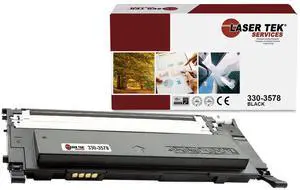 Laser Tek Services Compatible Toner Cartridge Replacement for Dell 1230 330-3578 Works with Dell 1230C 1235CN Printers (Black, 1 Pack) - 1,500 Pages