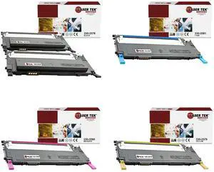 Laser Tek Services Compatible Toner Cartridge Replacement for Dell 1230 330-3578 330-3581 330-3580 330-3579 Works with Dell 1230C 1235CN Printers (Black, Cyan, Magenta, Yellow, 5 Pack)