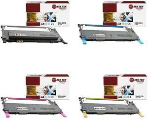 Laser Tek Services Compatible Toner Cartridge Replacement for Dell 1230 330-3578 330-3581 330-3580 330-3579 Works With Dell 1230C 1235CN Printers (Black, Cyan, Magenta, Yellow, 4 Pack)