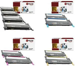 Laser Tek Services Compatible Toner Cartridge Replacement for Dell 1230 330-3578 330-3581 330-3580 330-3579 Works with Dell 1230C 1235CN Printers (Black, Cyan, Magenta, Yellow, 10 Pack)