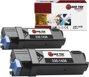 Laser Tek Services Compatible Toner Cartridge Replacement for Dell 2130 330-1436 Works with Dell 2130CN 2135CN Printers (Black, 2 Pack) - 2,500 Pages