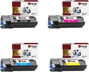 Laser Tek Services Compatible Toner Cartridge Replacement for Dell 2130 330-1436 330-1437 330-1433 330-1438 Works with Dell 2130CN 2135CN Printers (Black, Cyan, Magenta, Yellow, 4 Pack)