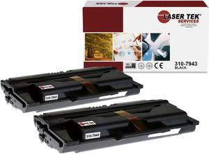 Laser Tek Services® 2 pack Dell 1815 (310-7945) Black Compatible Replacement Toner Cartridges