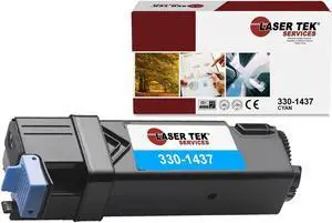 Laser Tek Services Compatible Toner Cartridge Replacement for Dell 2130 330-1437 Works with Dell 2130CN 2135CN Printers (Cyan, 1 Pack) - 2,500 Pages