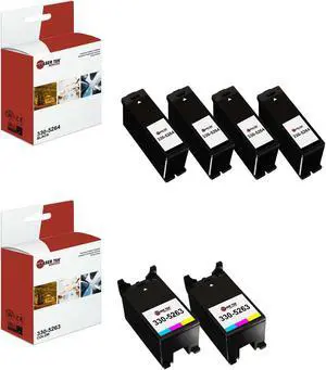 Laser Tek ServicesĀ® 6 Pack Dell Series 21 Replacement Inks (4 Black, 2 Color) for Dell Series 21, Series 22, Series 23 Laser Tek ServicesĀ® 6 Pack Dell Series 21 Replacement Inks (4 Black, 2 Color) for Dell Series 21, Series 22, Series 23