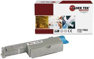 Laser Tek Services Compatible Toner Cartridge Replacement for Dell 5110 310-7892 Works with Dell 5110 5110CN Printers (Cyan, 1 Pack) - 8,000 Pages