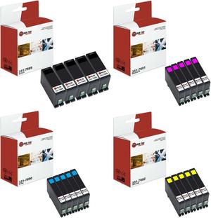 Laser Tek Services Compatible High Yield Ink Cartridge Replacement for Dell Series 34 Works with Dell V525w V725W Printers (Black, Cyan, Magenta, Yellow, 20 Pack) Laser Tek Services Compatible High Yield Ink Cartridge Replacement for Dell Series 34 Works with Dell V525w V725W Printers (Black, Cyan, Magenta, Yellow, 20 Pack)