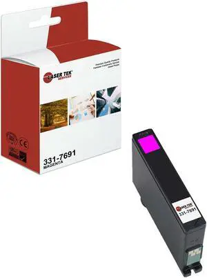 Laser Tek Services Compatible High Yield Ink Cartridge Replacement for Dell 34 331-7691 Works with Dell V525w V725W Printers (Magenta, 1 Pack) - 700 Pages
