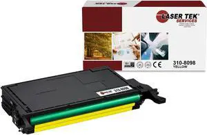 Laser Tek Services Compatible Toner Cartridge Replacement for Dell 3110 310-8098 Works with Dell 3110 3110CN, MFP 3115CN Printers (Yellow, 1 Pack) - 8,000 Pages