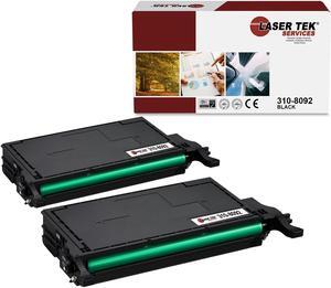 Laser Tek Services Compatible Toner Cartridge Replacement for Dell 3110 310-8092 Works with Dell 3110 3110CN, MFP 3115CN Printers (Black, 2 Pack) - 8,000 Pages