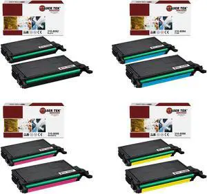 Laser Tek Services Compatible Toner Cartridge Replacement for Dell 310-8092 310-8094 310-8096 310-8098 Works with Dell 3110 3110CN, MFP 3115CN Printers (Black, Cyan, Magenta, Yellow, 8 Pack)