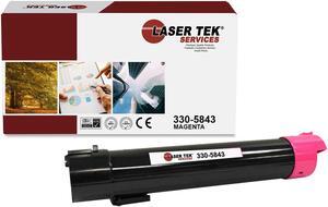 Laser Tek Services Compatible Toner Cartridge Replacement for Dell 5130 330-5843 Works with Dell 5120 5120cdn 5130 5130CDN 5140 5140cdn Printers (Magenta, 1 Pack) - 12,000 Pages