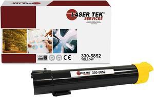Laser Tek Services Compatible Toner Cartridge Replacement for Dell 5130 330-5852 Works with Dell 5120 5120cdn 5130 5130CDN 5140 5140cdn Printers (Yellow, 1 Pack) - 12,000 Pages