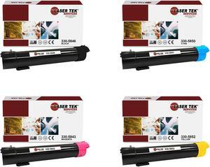 Laser Tek Services Compatible Toner Cartridge Replacement for Dell 5130 330-5846 330-5850 330-5843 330-5852 Works with Dell 5130CDN Printers (Black, Cyan, Magenta, Yellow,4 Pack)