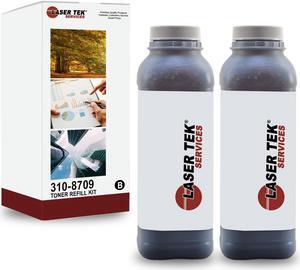 Laser Tek Services ® 2 Pack Black Toner Refill Kit with chips for the Dell 1720 1720dn 310-8707 310-8709 310-8706 GR332