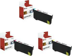 Laser Tek Services Compatible High Yield Ink Cartridge Replacement for Epson 802XL Works with Epson Workforce WF-4720 4730 4734 4740 Printers (Cyan, Magenta, Yellow, 3 Pack)