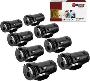Laser Tek Services Compatible Toner Cartridge Replacement for Dell S2810X 593-BBMF Works with Dell H815 H815dw S2815dn S2810dn Printers (Black, 8 Pack) - 6,000 Pages
